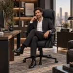 EP Elvon fotel biurowy ergonomiczny super-sofa czarny - obrazek 2