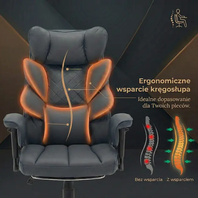 Ergonomiczne oparcie wspierające kręgosłup fotel EP Magna