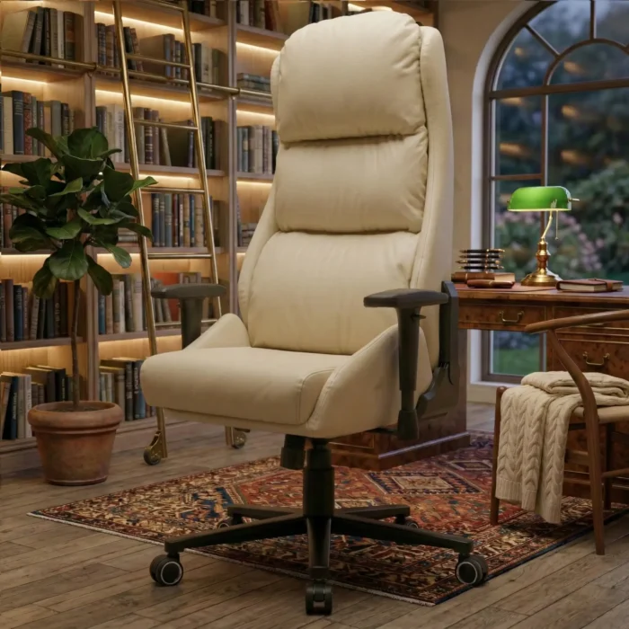 EP Elvon fotel biurowy ergonomiczny super-sofa beżowy - obrazek 6