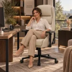 EP Elvon fotel biurowy ergonomiczny super-sofa beżowy - obrazek 2