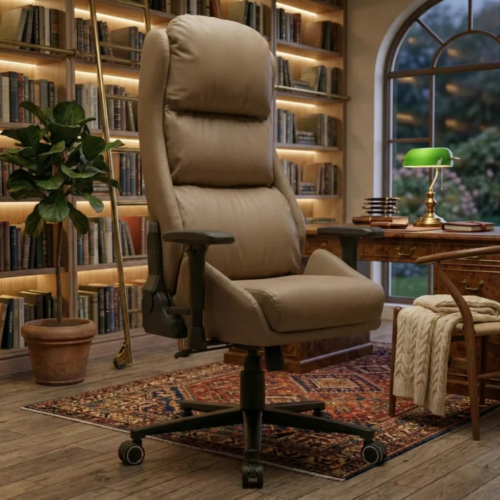 EP Elvon fotel biurowy ergonomiczny super-sofa kremowy - obrazek 2