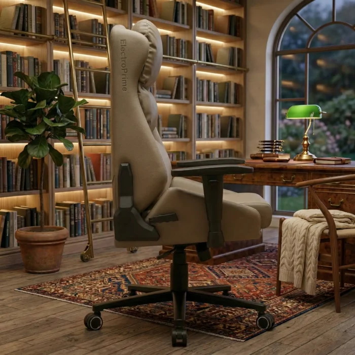 EP Elvon fotel biurowy ergonomiczny super-sofa kremowy - obrazek 3