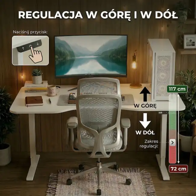 Panel sterowania LED regulacja wysokości biurka EP Flow