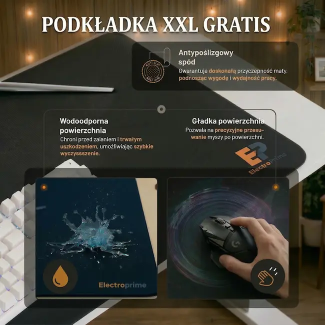 Wodoodporna podkładka XXL na całe biurko EP Flow