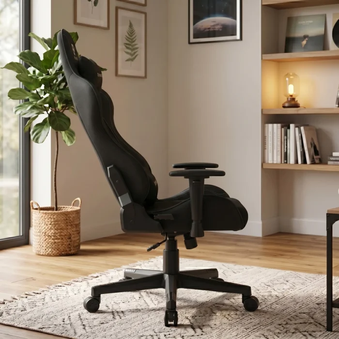 EP Terra fotel gamingowy czarny tkanina - obrazek 4