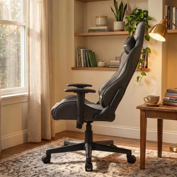 EP Terra fotel gamingowy szaro-czarny tkanina - obrazek 5