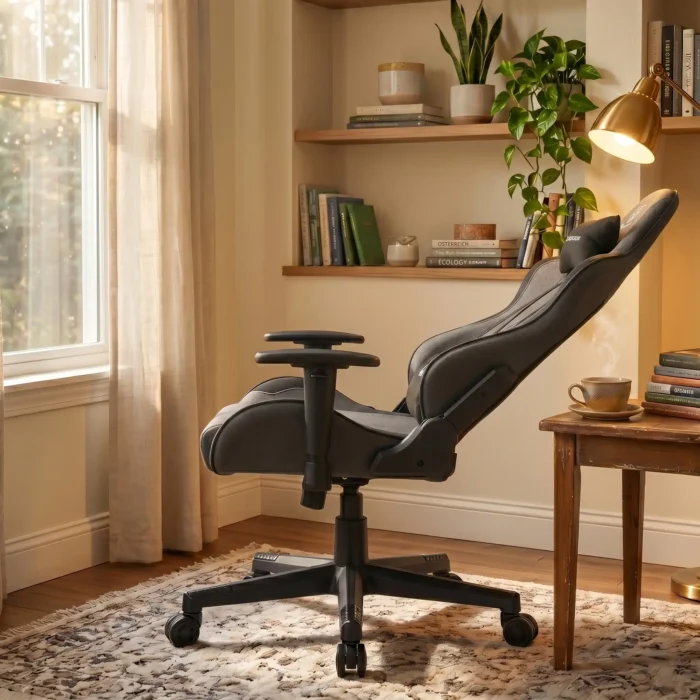 EP Terra fotel gamingowy szaro-czarny tkanina - obrazek 6