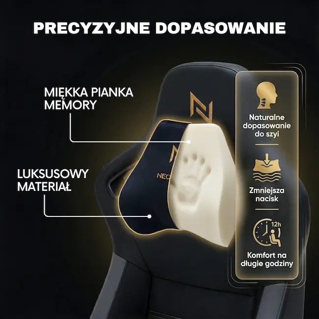 Poduszka pod głowę z pianką Memory Foam fotel Neologic