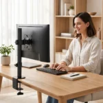 Regulowany uchwyt zacisk biurkowy do monitora VESA 400 mm - obrazek 2