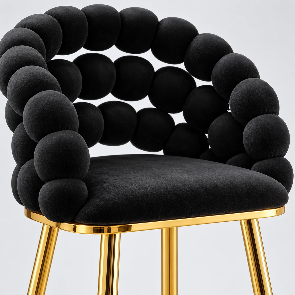 Bubble Stool - zbliżenie tapicerki i oparcia
